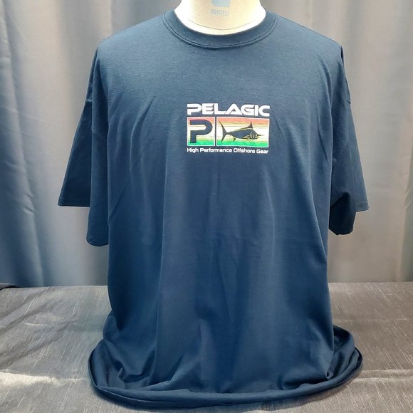 Pelagic Offshore Fishing Gear Men's 2XL Graphic T-Shirt Front Back Print  Tee - Picture 2 of 5